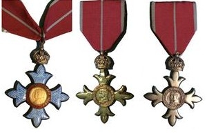 CBE : OBE : MBE (Mil) 1936-1995
