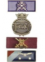 NZDF Commendations (top to bottom) Chief of Defence Comm; Navy Comm; Army Comm; Air Force Comm