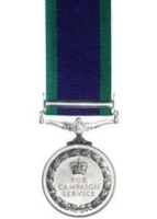 General Service Medal (1962 - 2002) - Borneo + 12 other clasps)