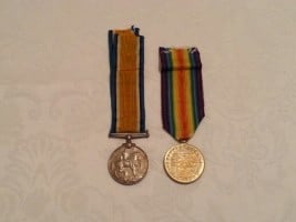 Great-Grandfather - Pte. Moorfoot's WW1 medals.