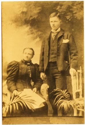 William with his mother, Flora, c1890.