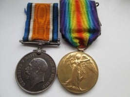 PTE. William Sheppard's medals. 