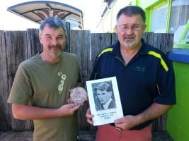 Silas Gibson's grand nephews, Raymond and Paul Gibson of Westport.