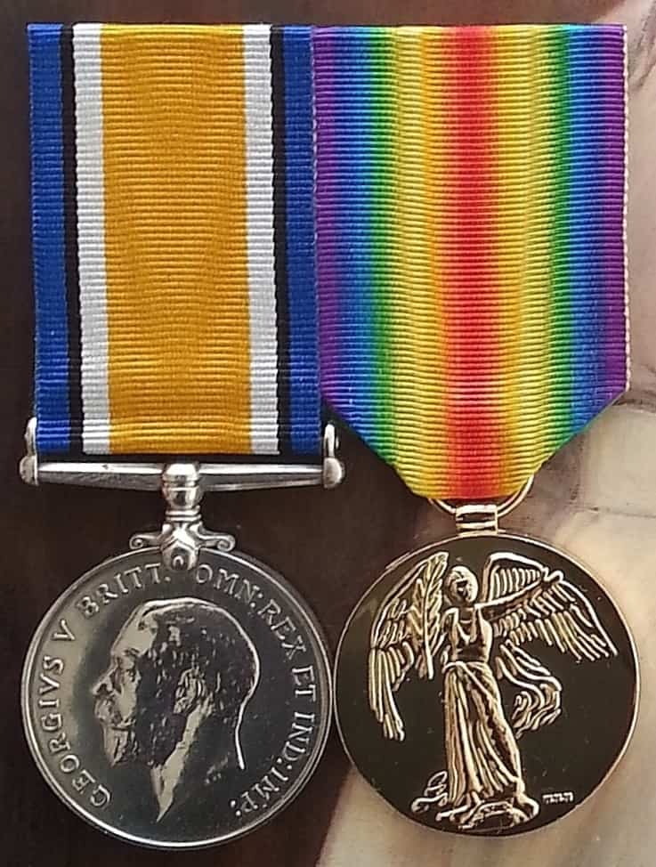 Miniature British War Medal Contemporary Sterling Silver BWM Great War 1914-18